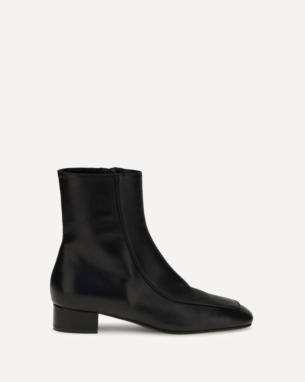Herbert Levine Black Shadow Ban Leather Ankle Boots