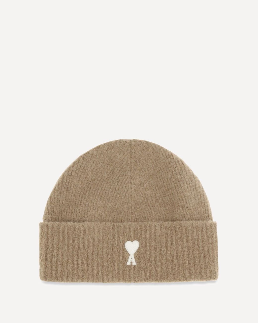 AMI Natural Ami De Coeur Wool Beanie for men