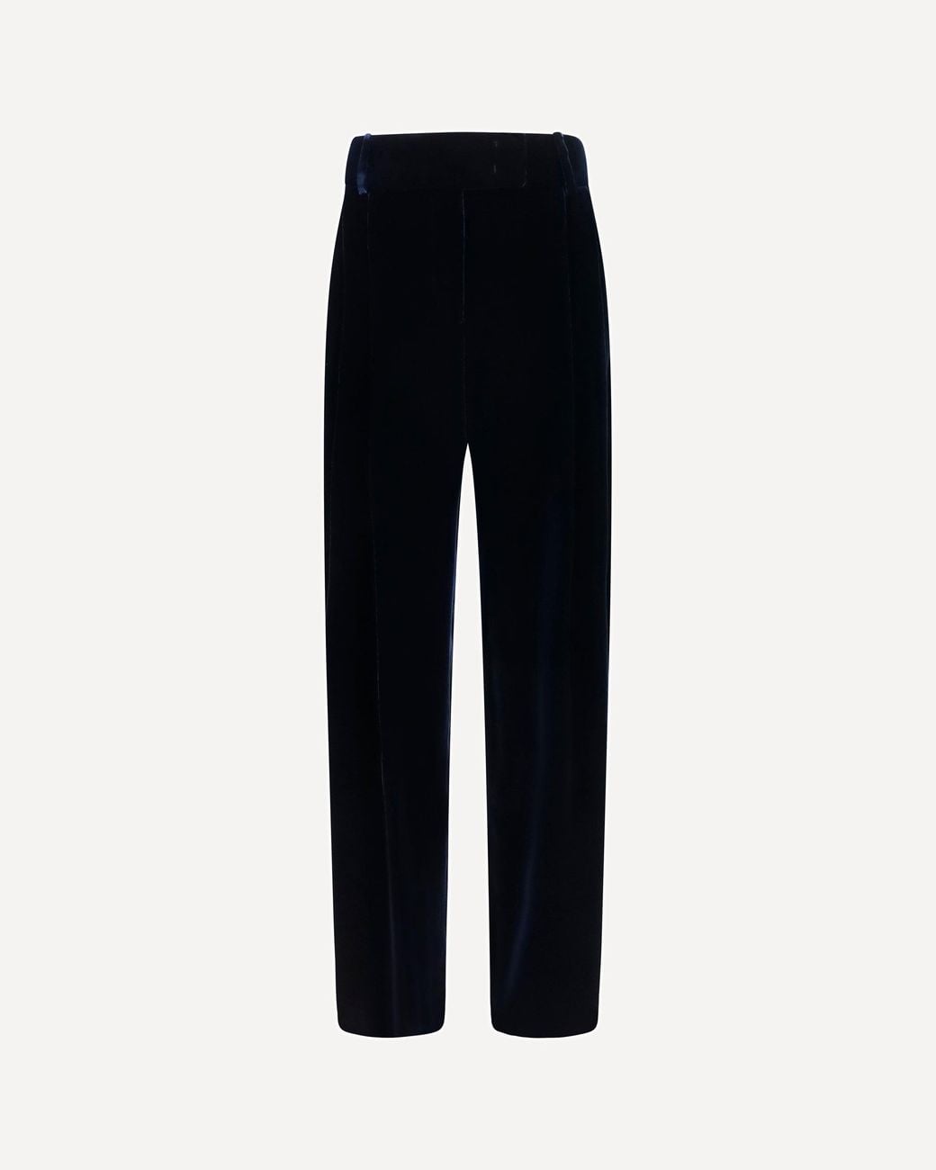 Giorgio Armani Blue Wide Leg Pants With Double Pleats