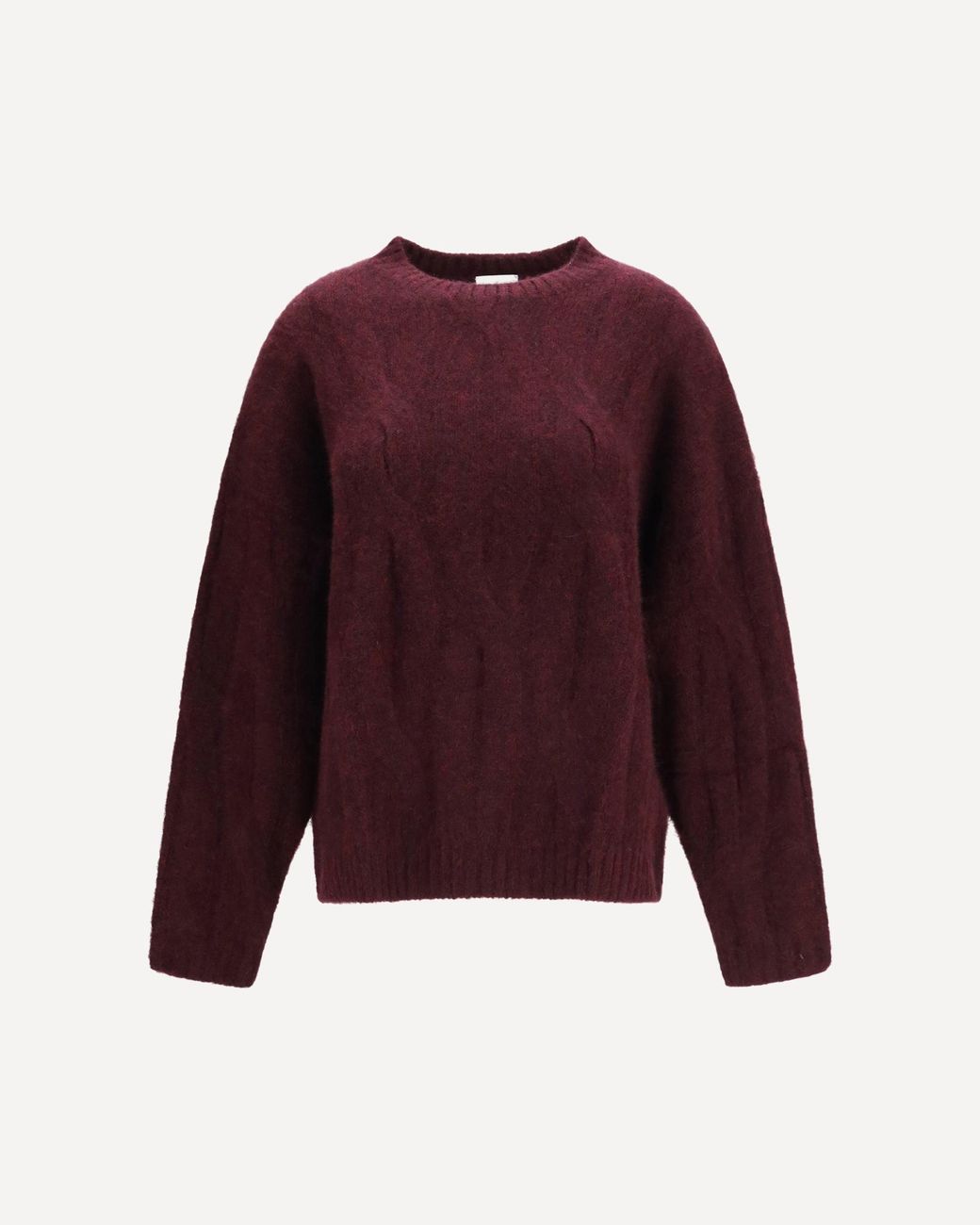 Allude Red Cashmere And Silk Sweater With Voluminous Sleeves