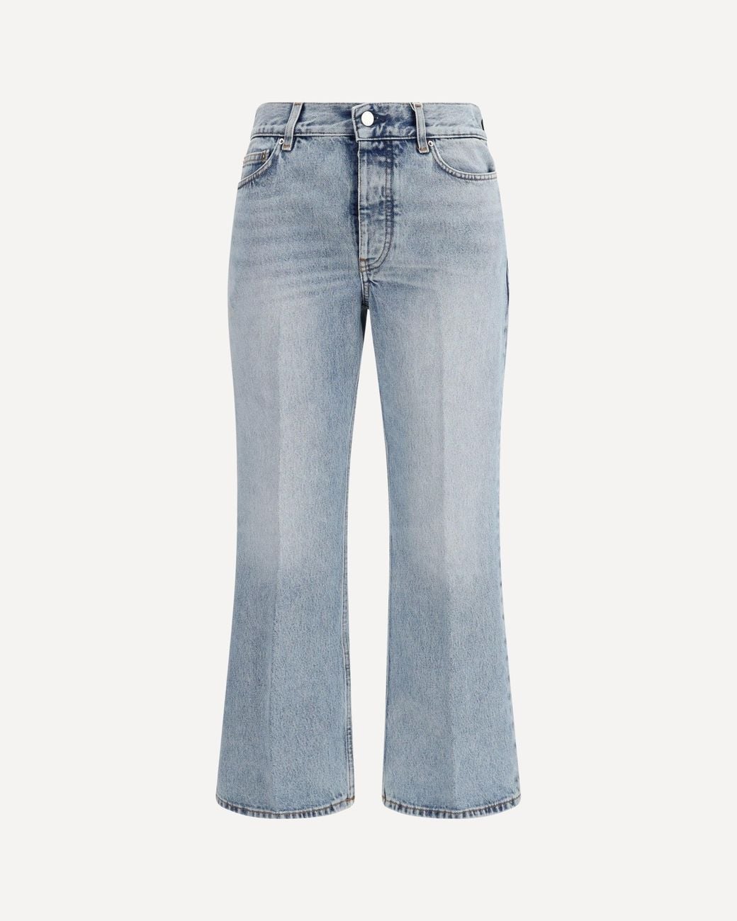 Totême Blue Cotton Flared-Hem Jeans