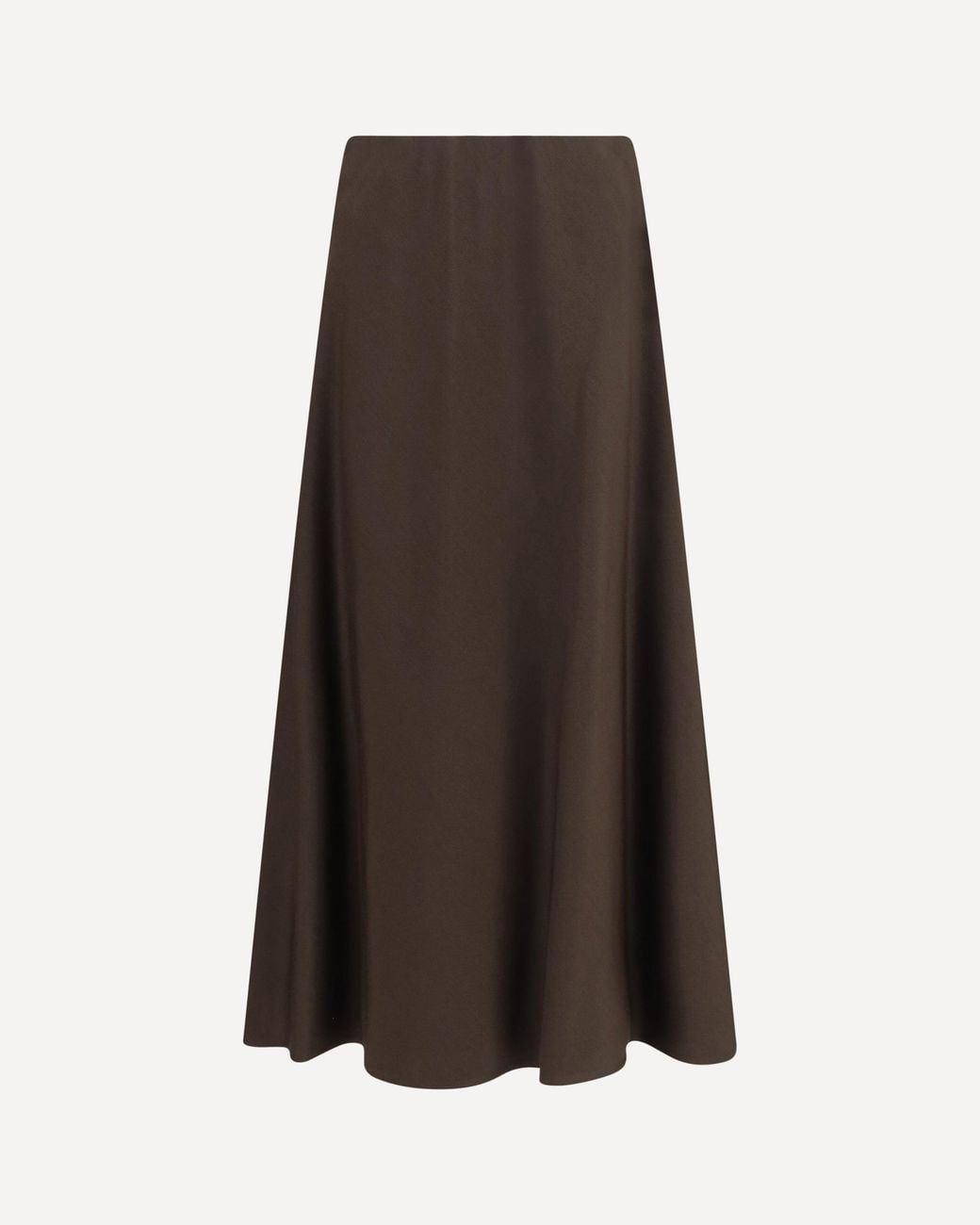 Brunello Cucinelli Brown Flute Virgin Wool And Viscose Twill Skirt