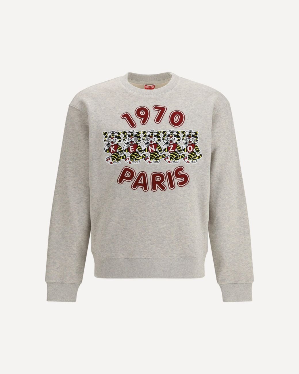 KENZO Gray Wild Tiger Cotton Sweatshirt for men