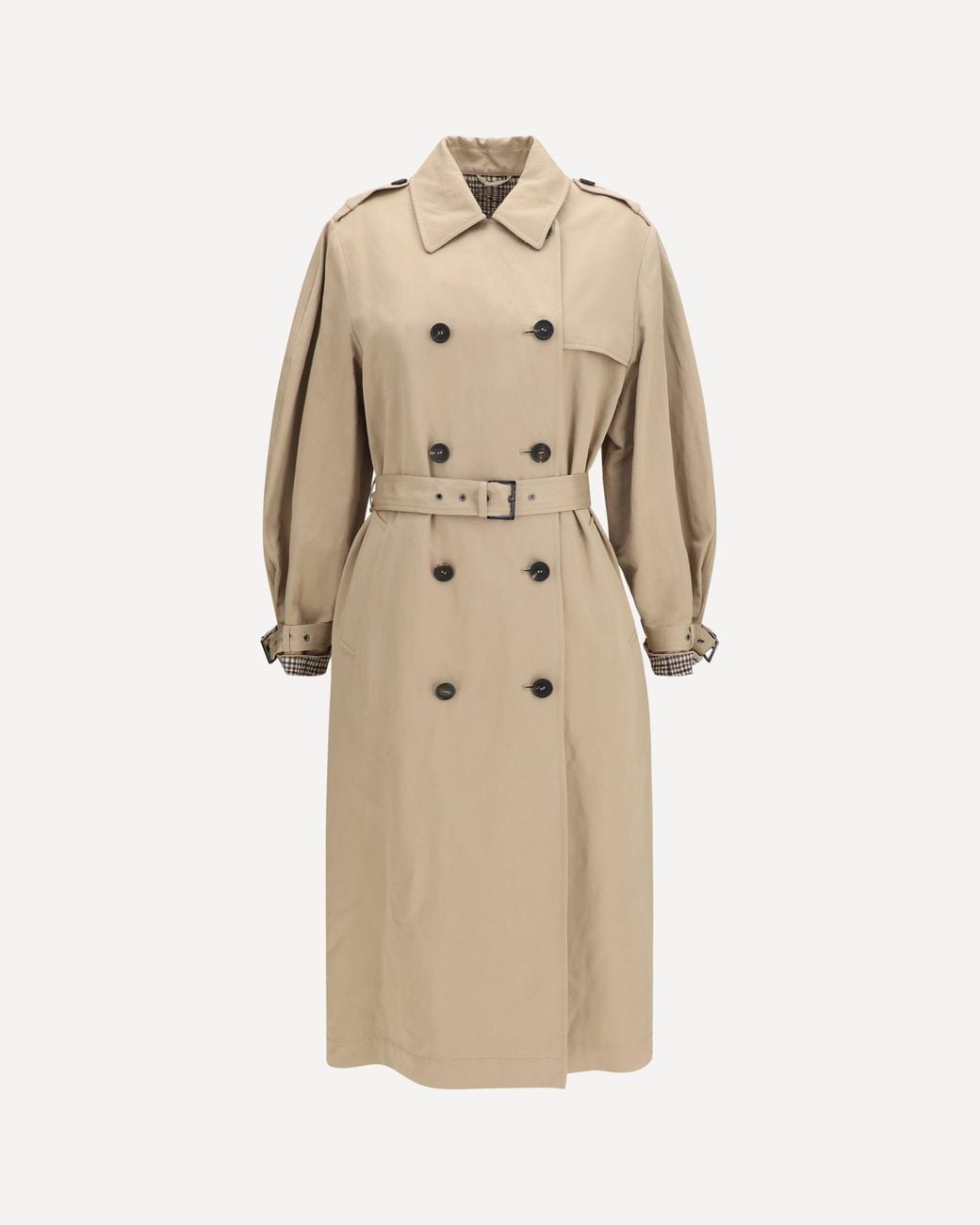 Brunello Cucinelli Natural Belted Trench Coat