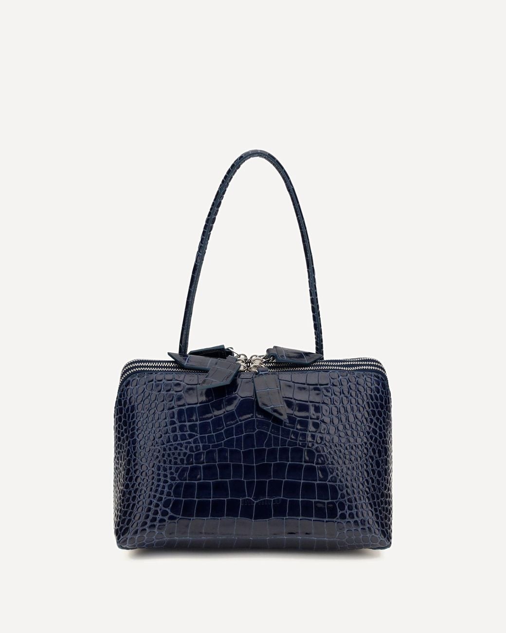 The Attico Blue L'Altra Di Milano Crocodile-Effect Shoulder Bag