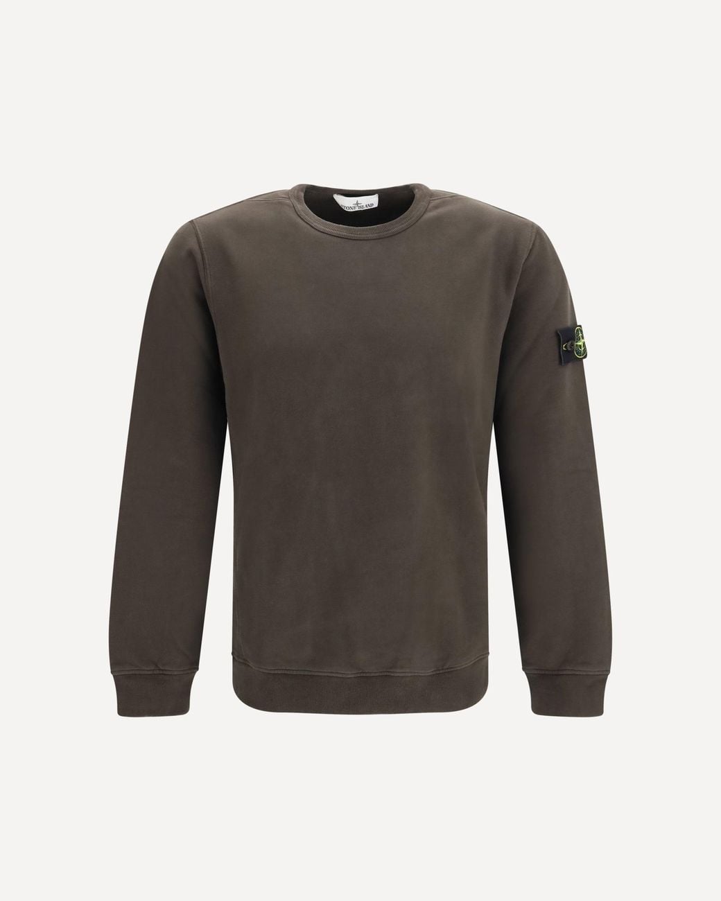 Stone Island Gray Crewneck Cotton Sweatshirt for men