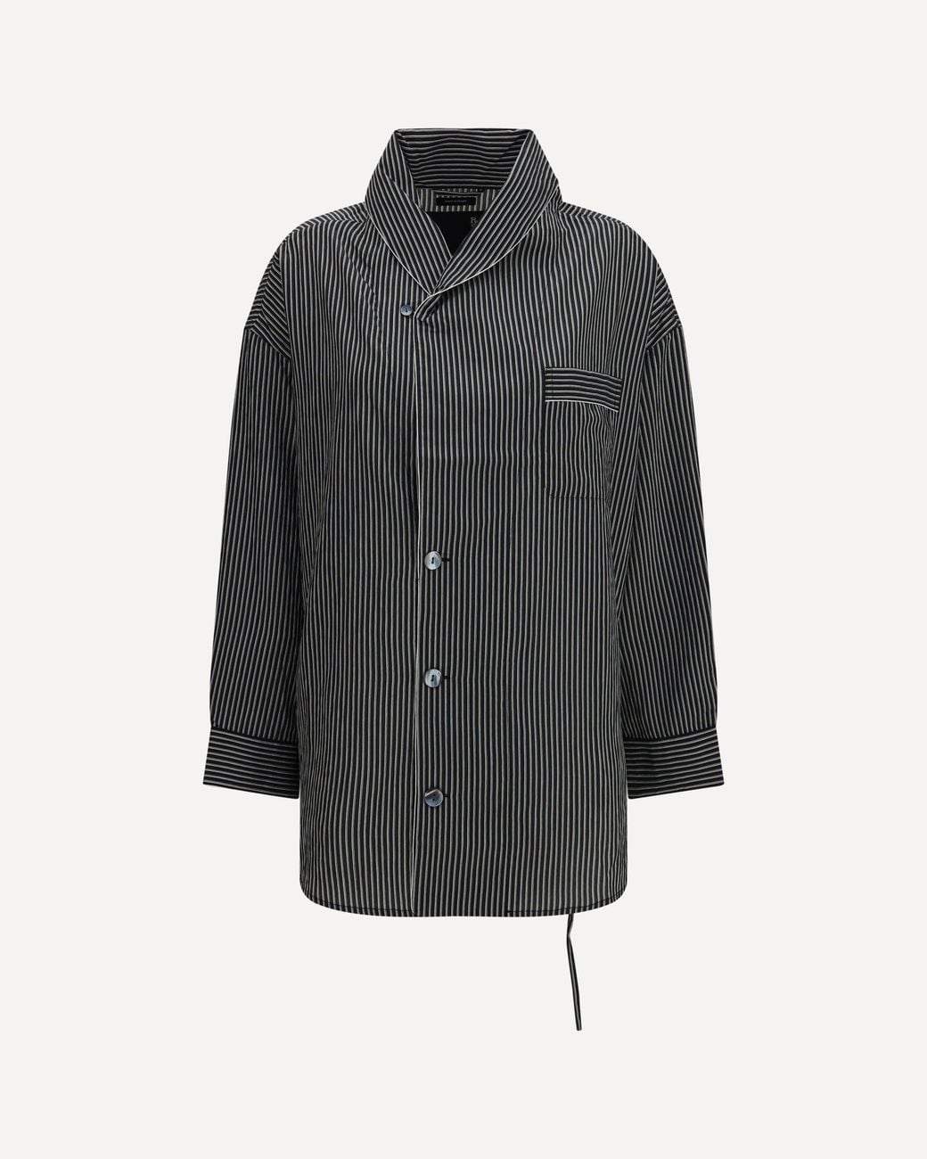 R13 Gray Striped Viscose Shirt