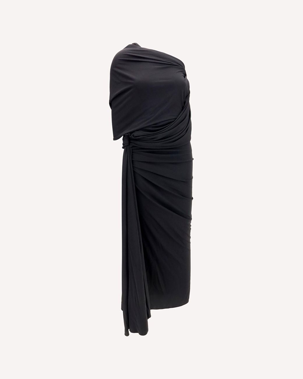 Balenciaga Blue Draped Asymmetric Dress