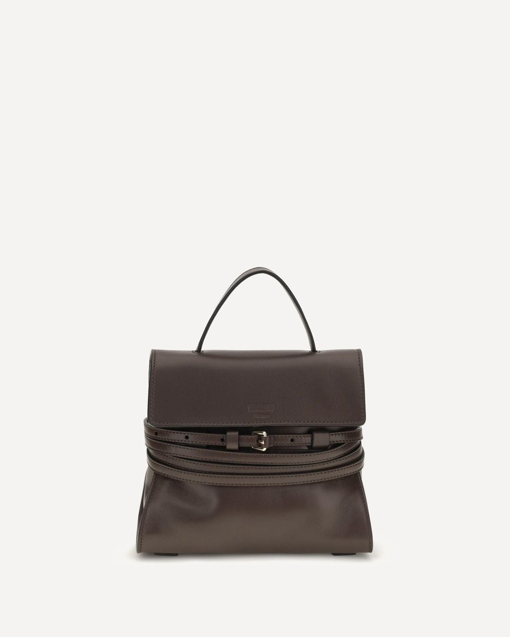 Moschino Brown Tie Me Handbag