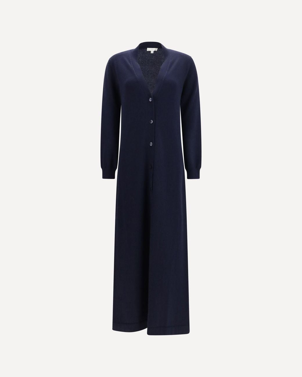 Malo Blue Long Cashmere V-Neck Cardigan