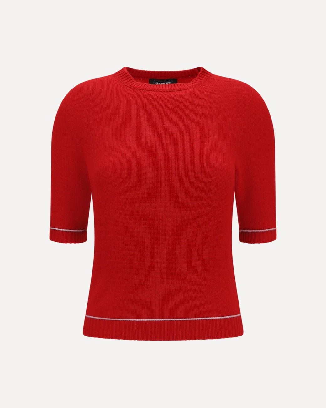 Fabiana Filippi Red Brushed Platinum Sweater