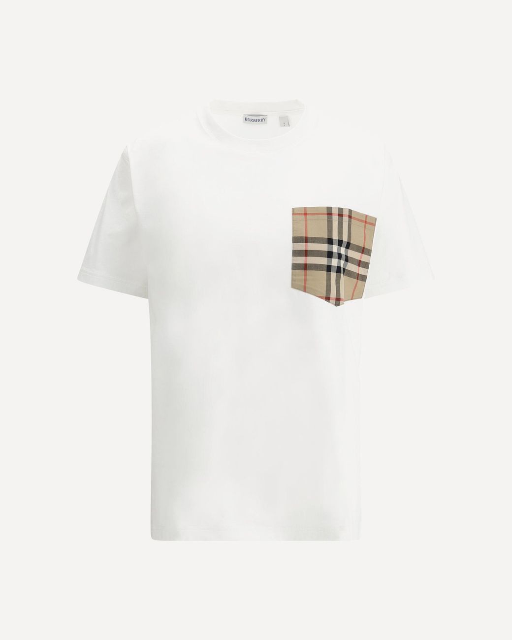 Burberry White Archive Check Pocket T-Shirt