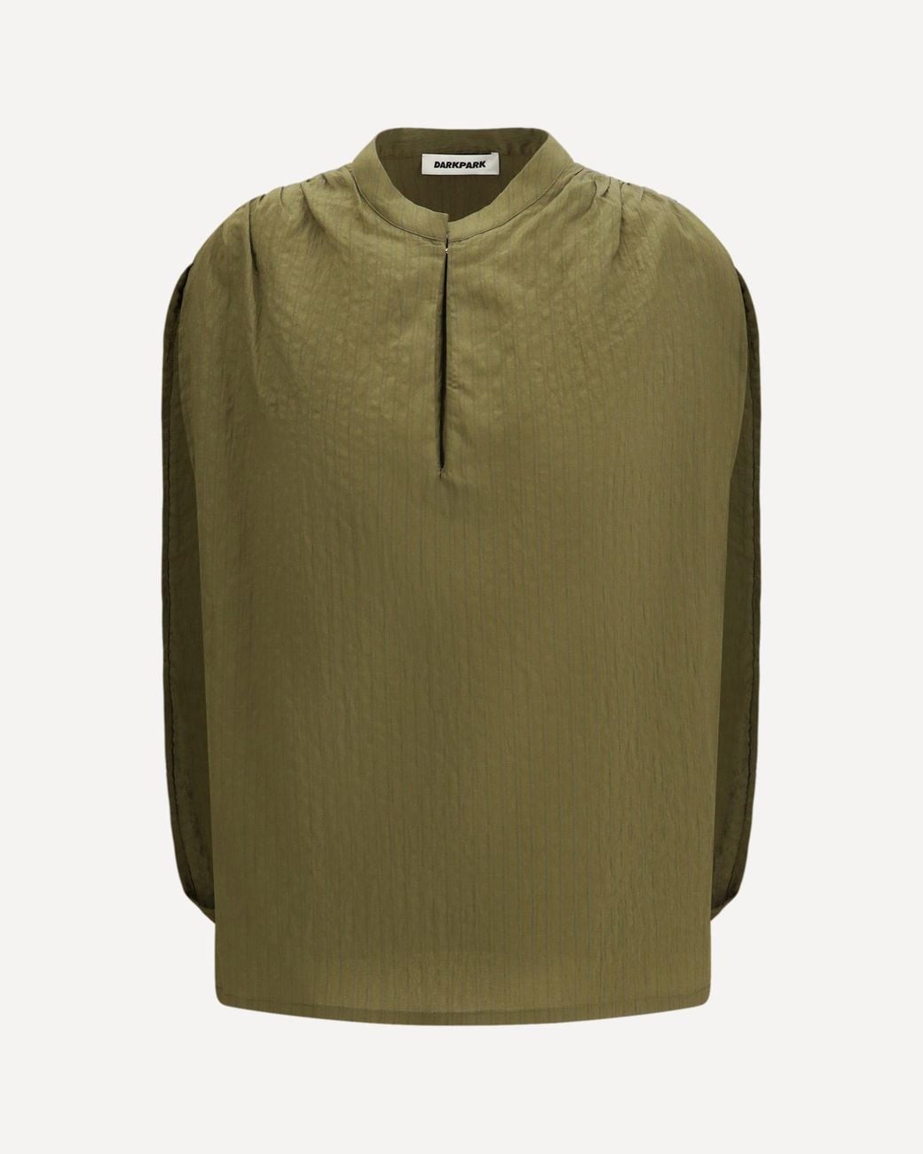 DARKPARK Green Tracy Textured Gathered Blouse