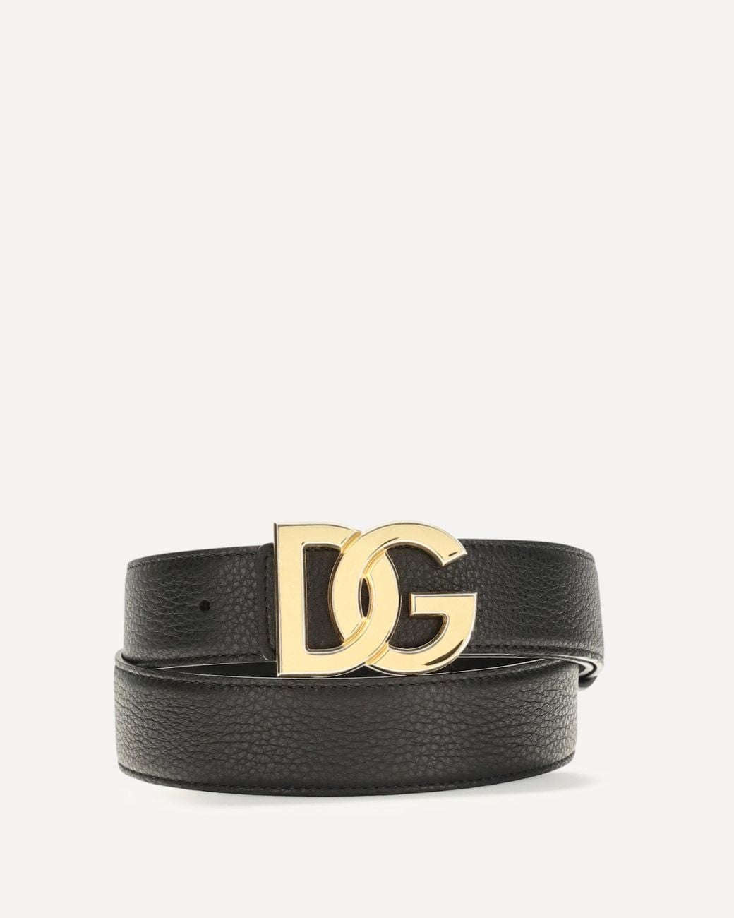 Dolce & Gabbana Black Calfskin Leather Belt for men