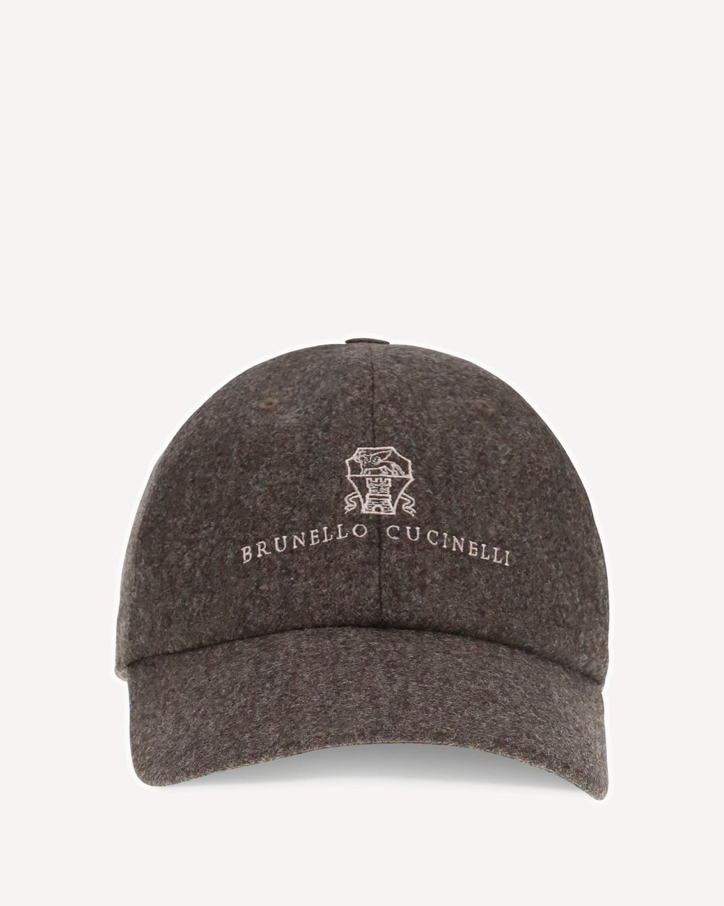 Brunello Cucinelli Brown Logo Baseball Hat for men