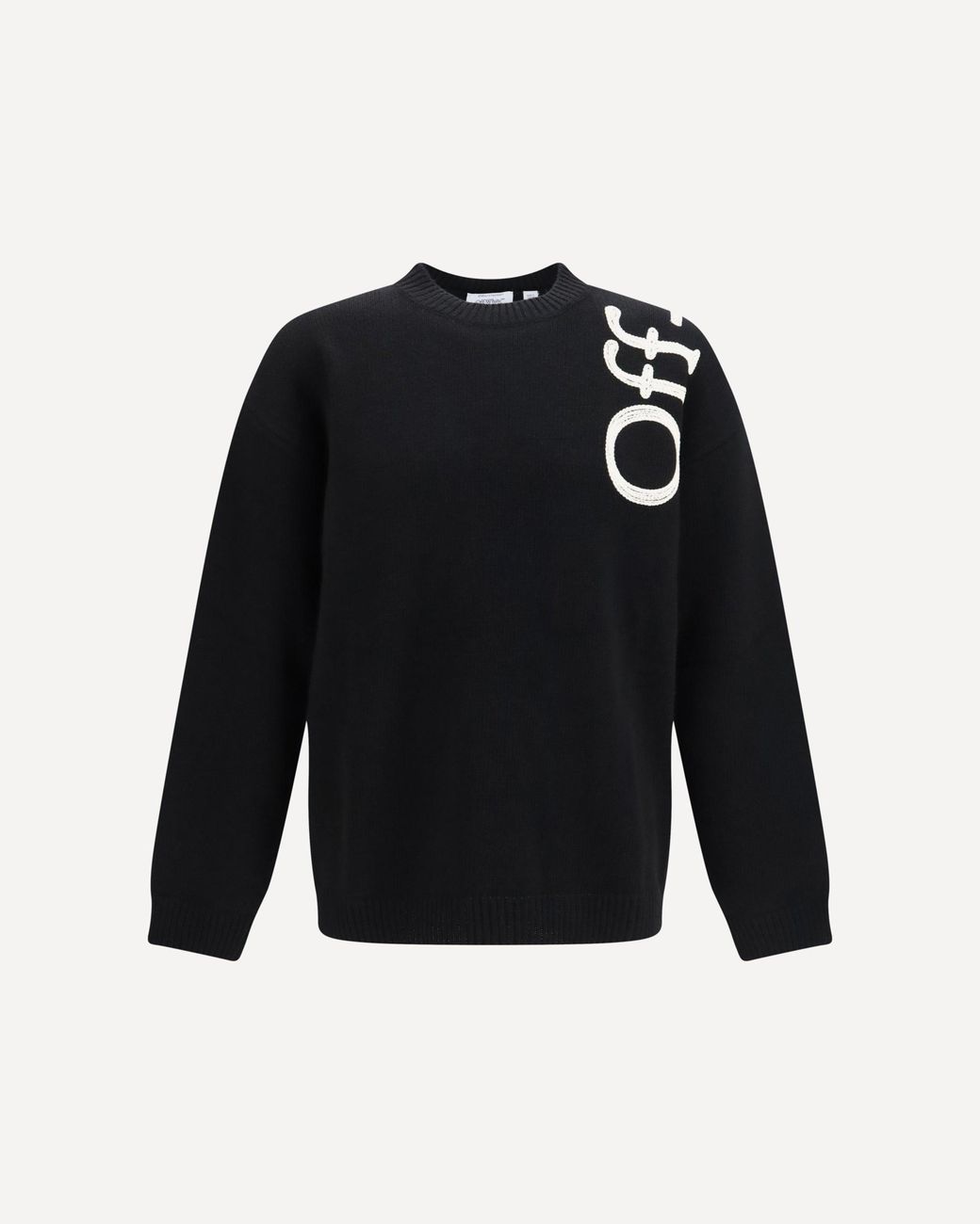 Off-White c/o Virgil Abloh Blue Vertical Bookish Logo Knit Crewneck for men