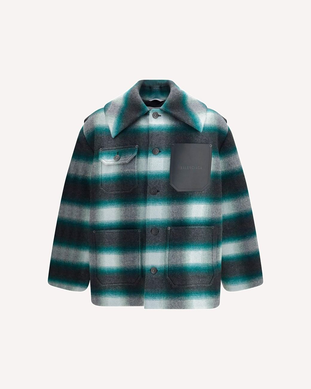 Balenciaga Green Workwear Cocoon Jacket for men