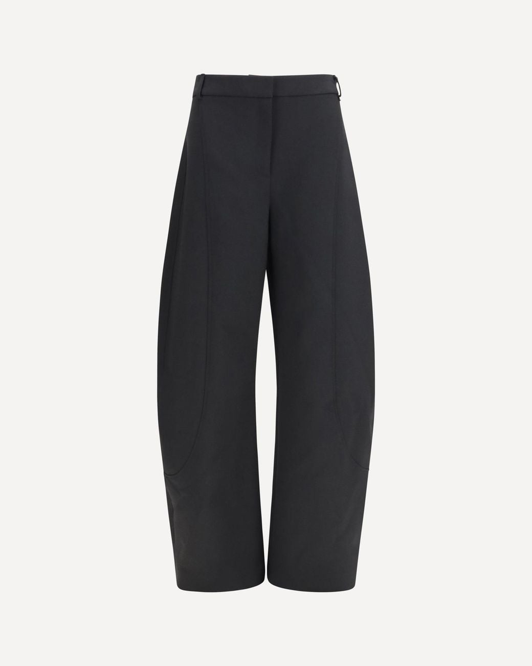 Nissa Blue Wool-Blend Straight-Leg Pants