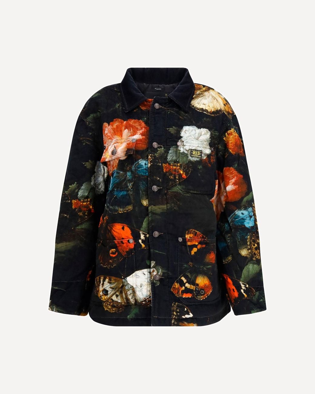 R13 Black Relaxed Chore Jacket