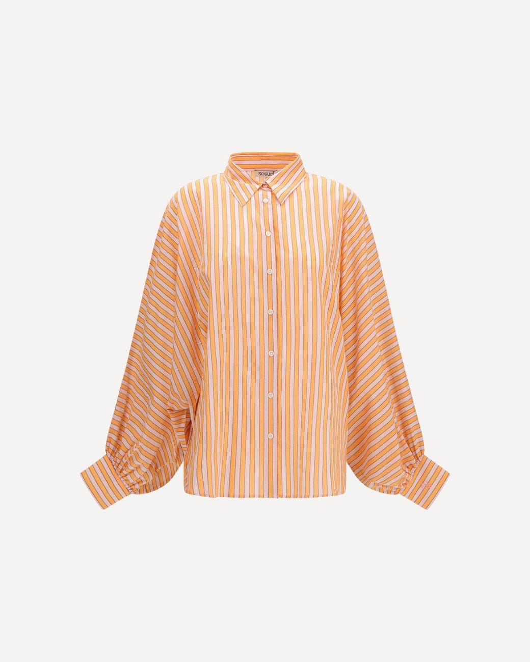 SOSUE Natural Antonia Voile Striped Shirt