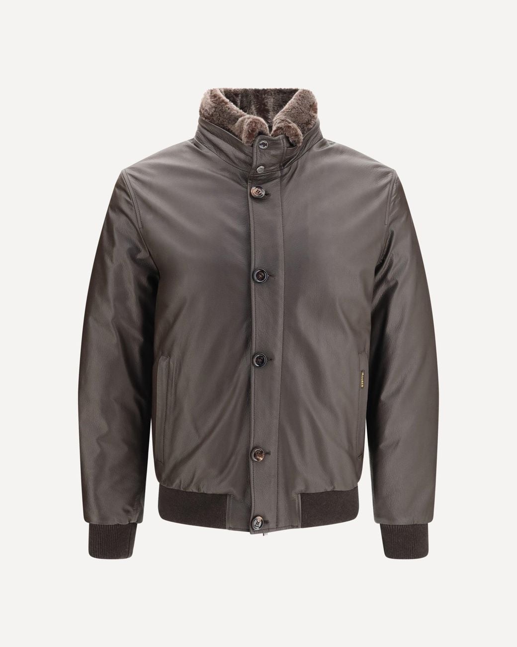 Moorer Gray Cleros P1 Shearling Down Jacket for men