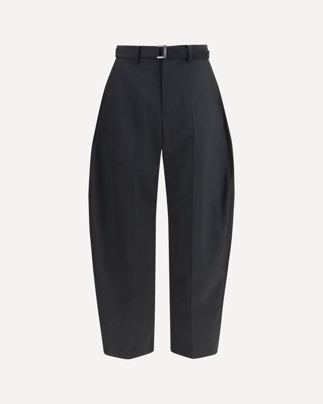 Sacai Blue Wool Tailored Pants With Belt for men