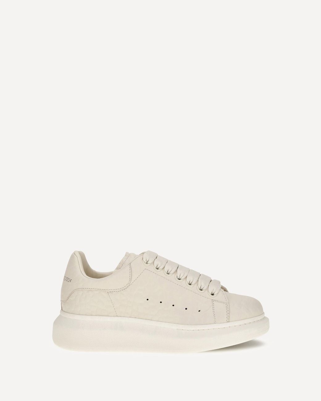 McQueen Natural Oversized Pebbled Leather Sneakers