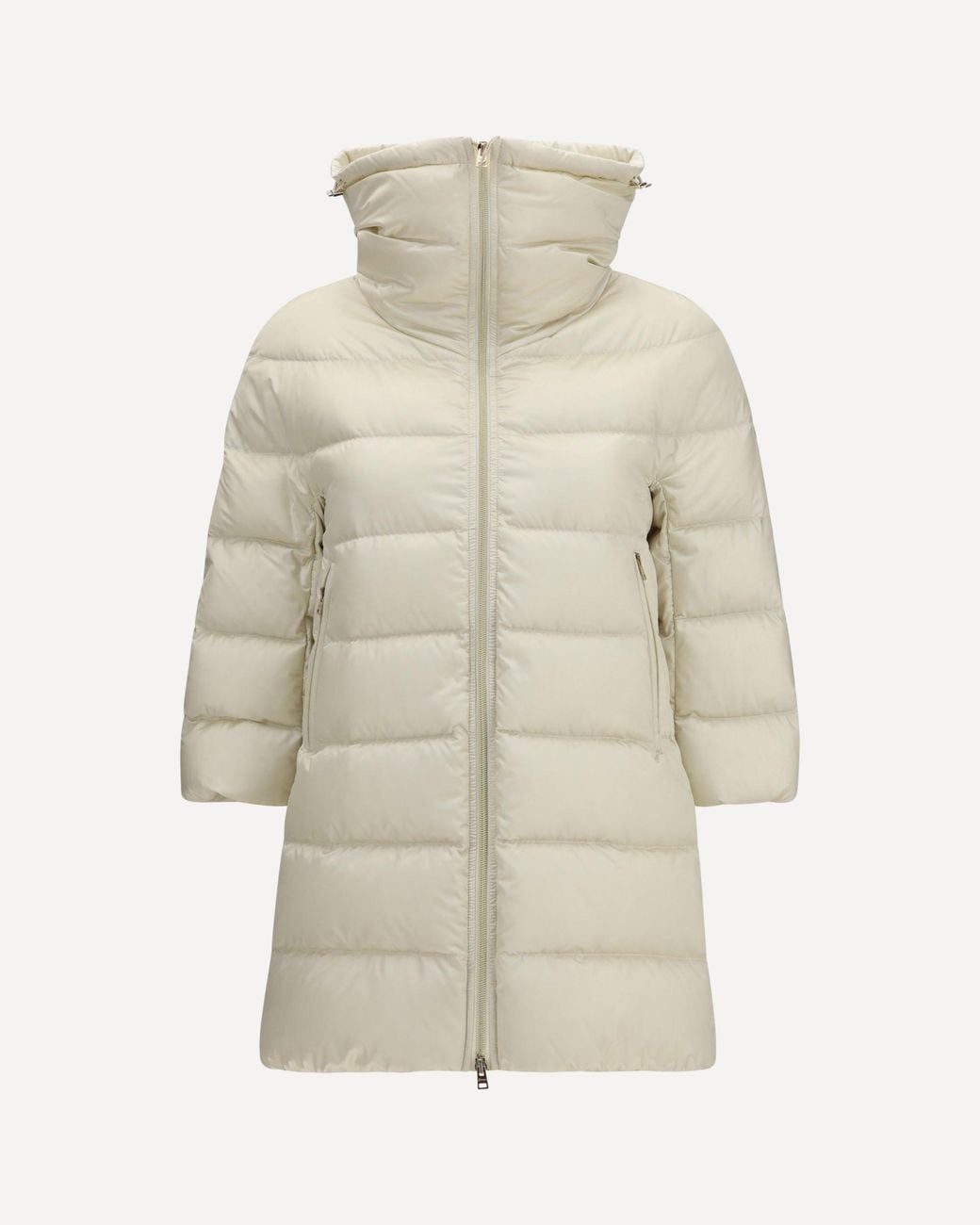 Herno White Long Cleofe Padded Puffer Jacket