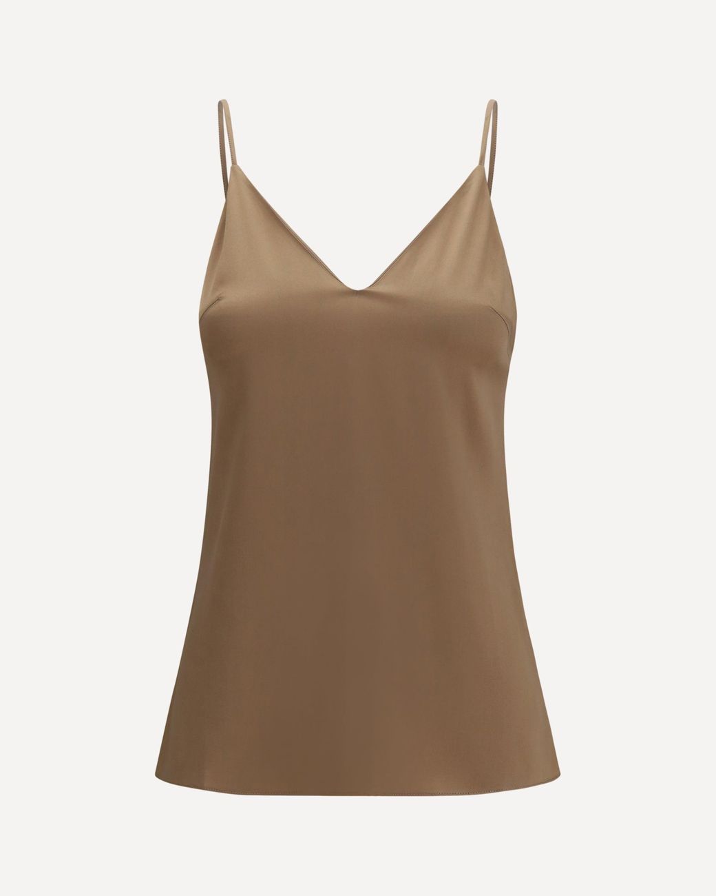 Brunello Cucinelli Brown Stretch Silk Top
