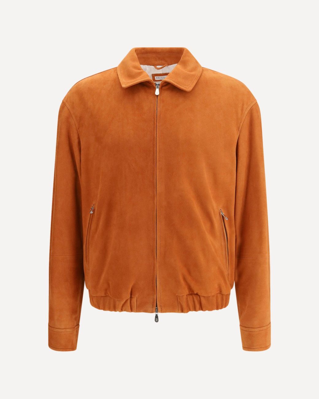 Brunello Cucinelli Orange Elasticated Hem Jacket for men