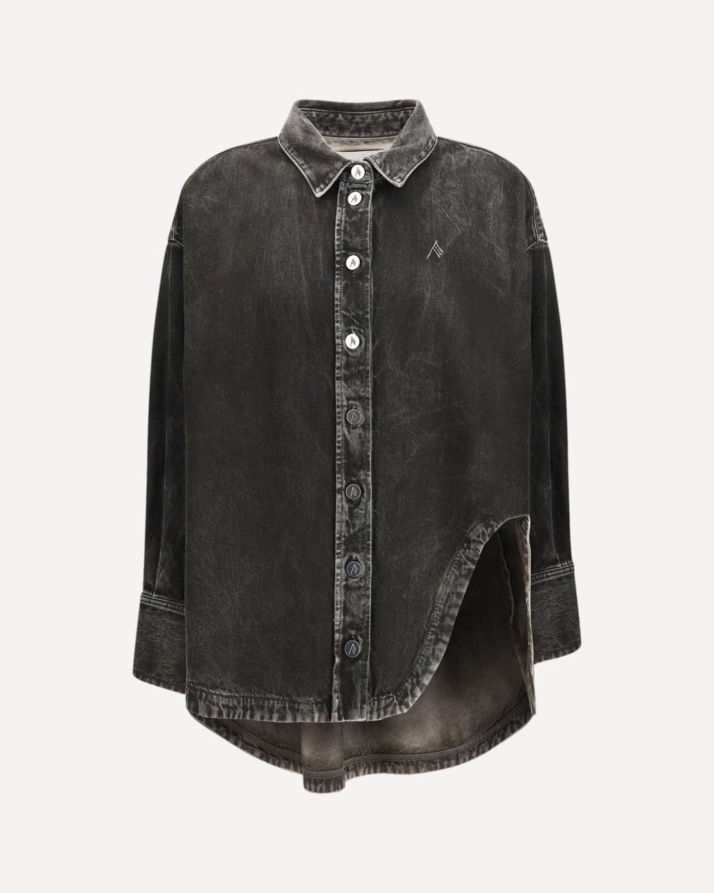 The Attico Gray Denim Shirt