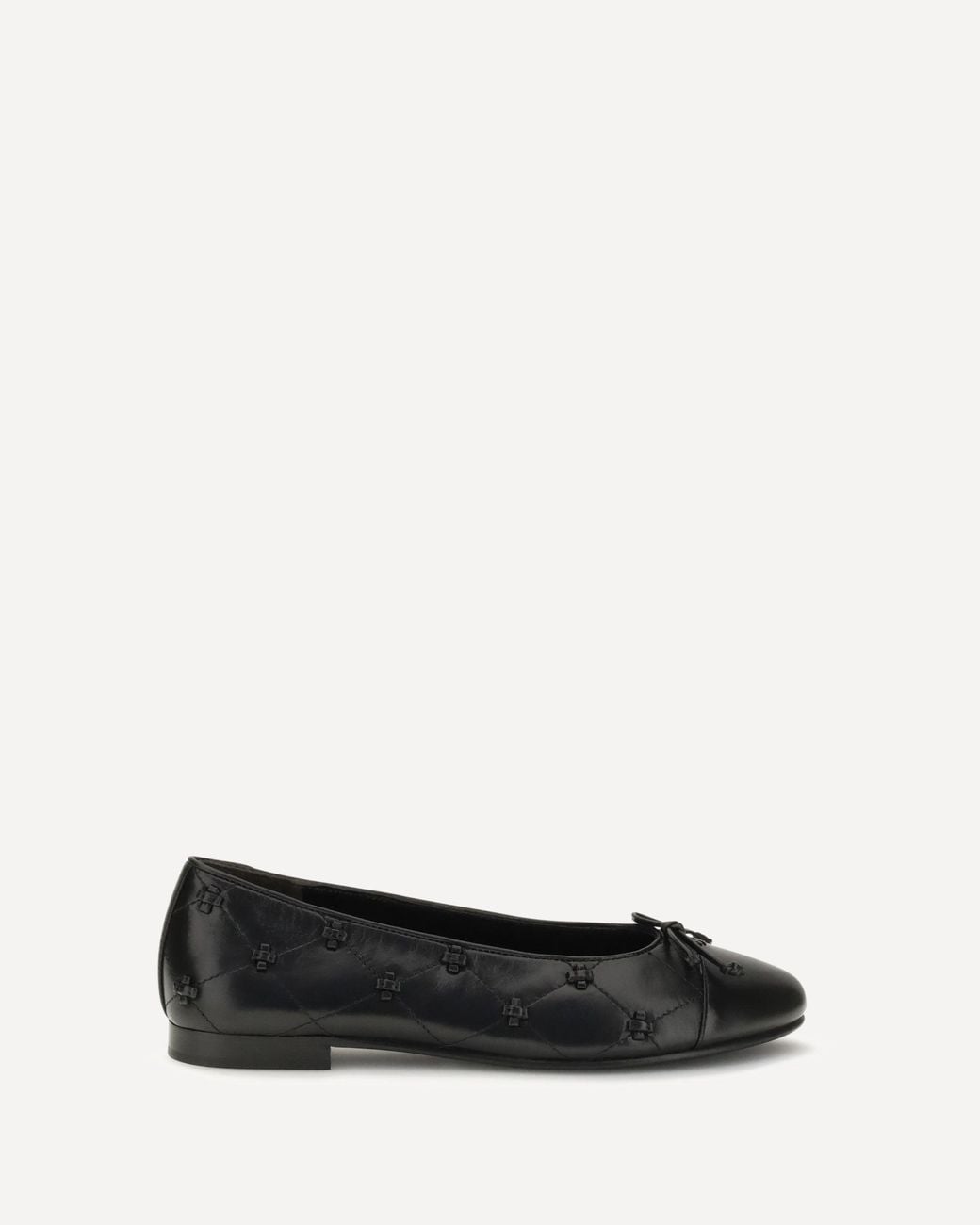 Tory Burch Black Bunny Knot Pointed Ballerinas