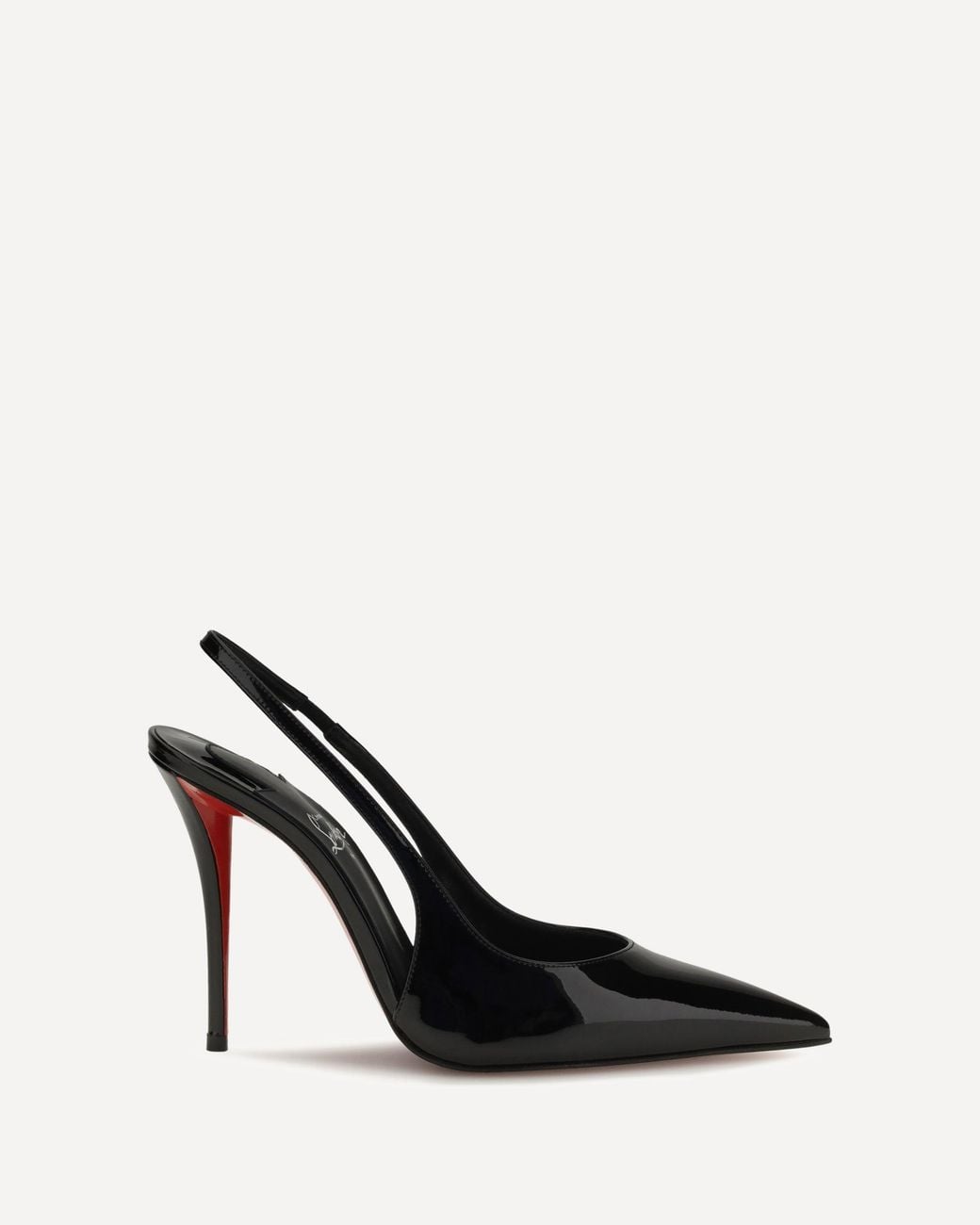 Christian Louboutin Black Miss Z Slingback Patent Leather Pumps