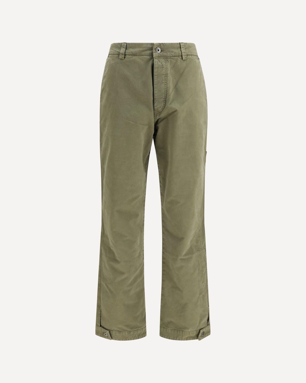 Off-White c/o Virgil Abloh Green Racing Staff Cotton Gabardine Pants for men
