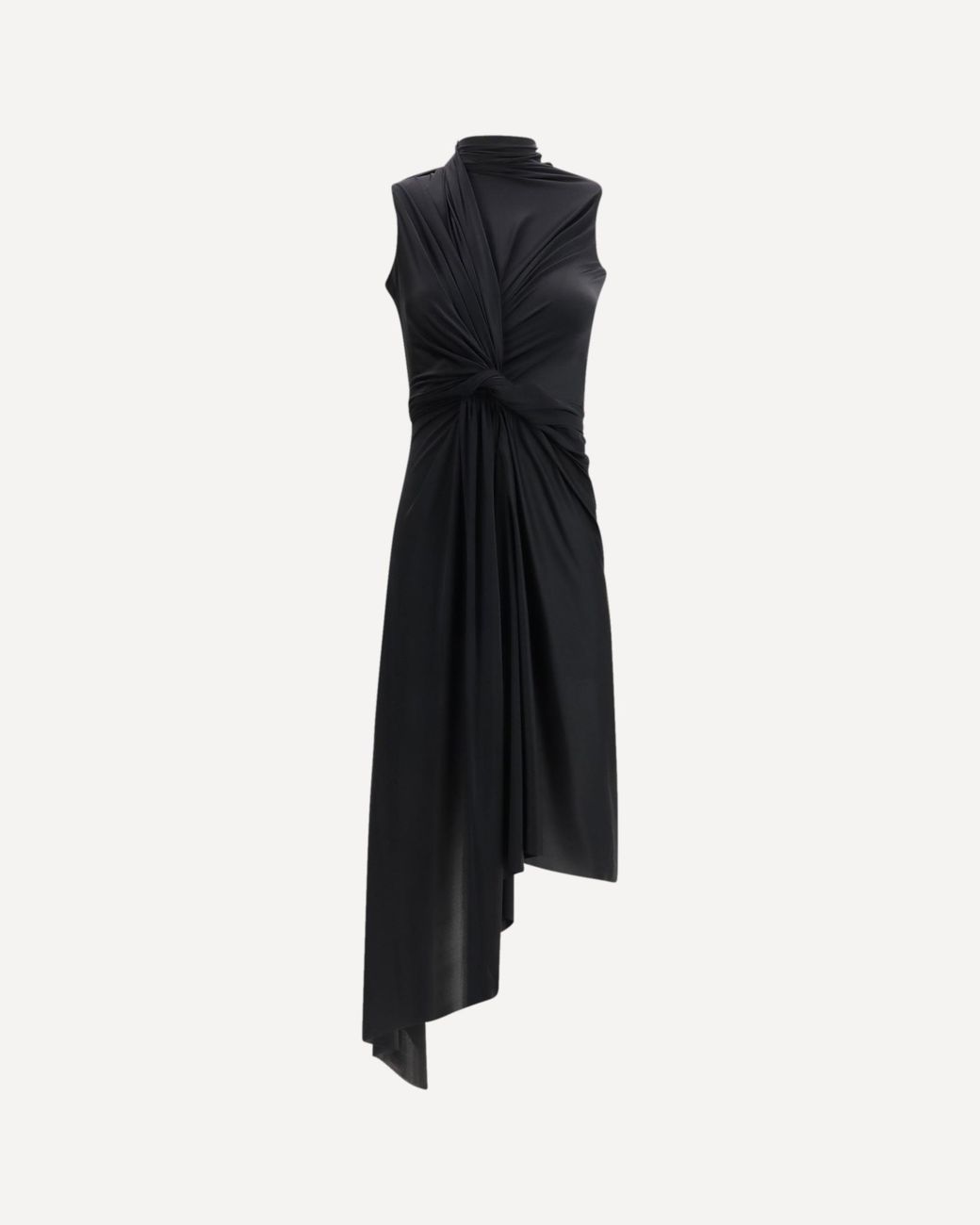 Balenciaga Blue Draped Midi Dress