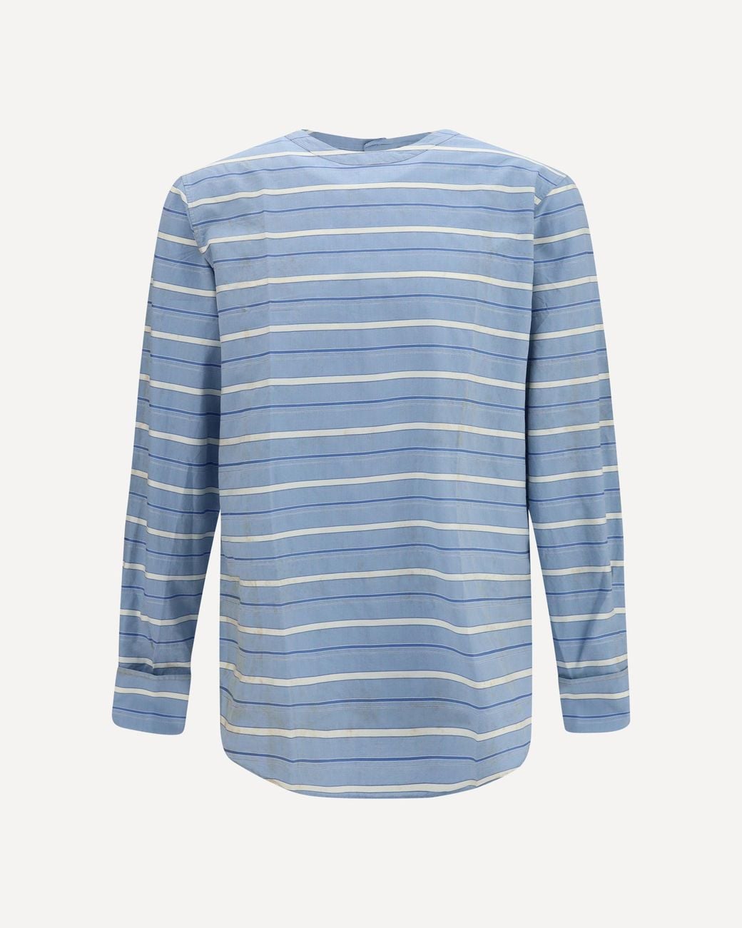 Prada Blue Cotton Shirt With Back Buttons for men