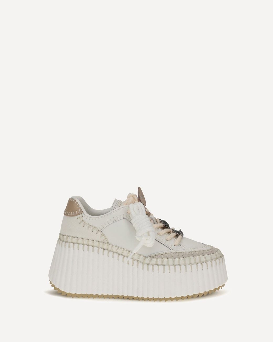 Chloé White Chloé Nama Platform Sneakers