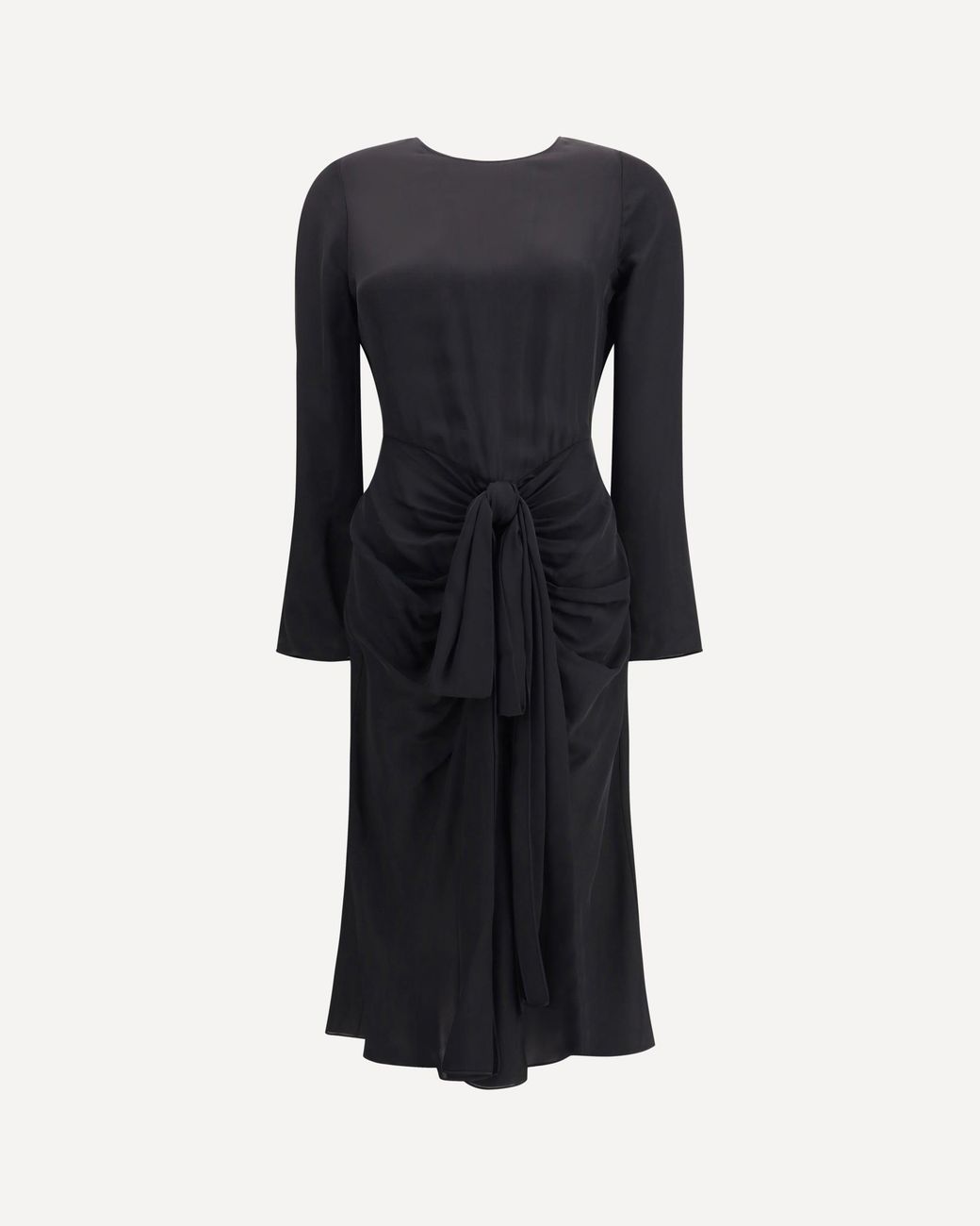 Alaïa Black Draped Viscose Dress