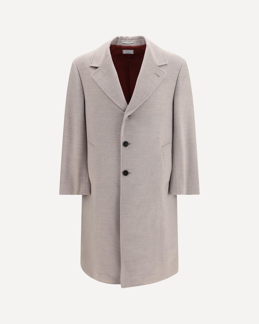 Brunello Cucinelli Gray Virgin Wool Coat for men