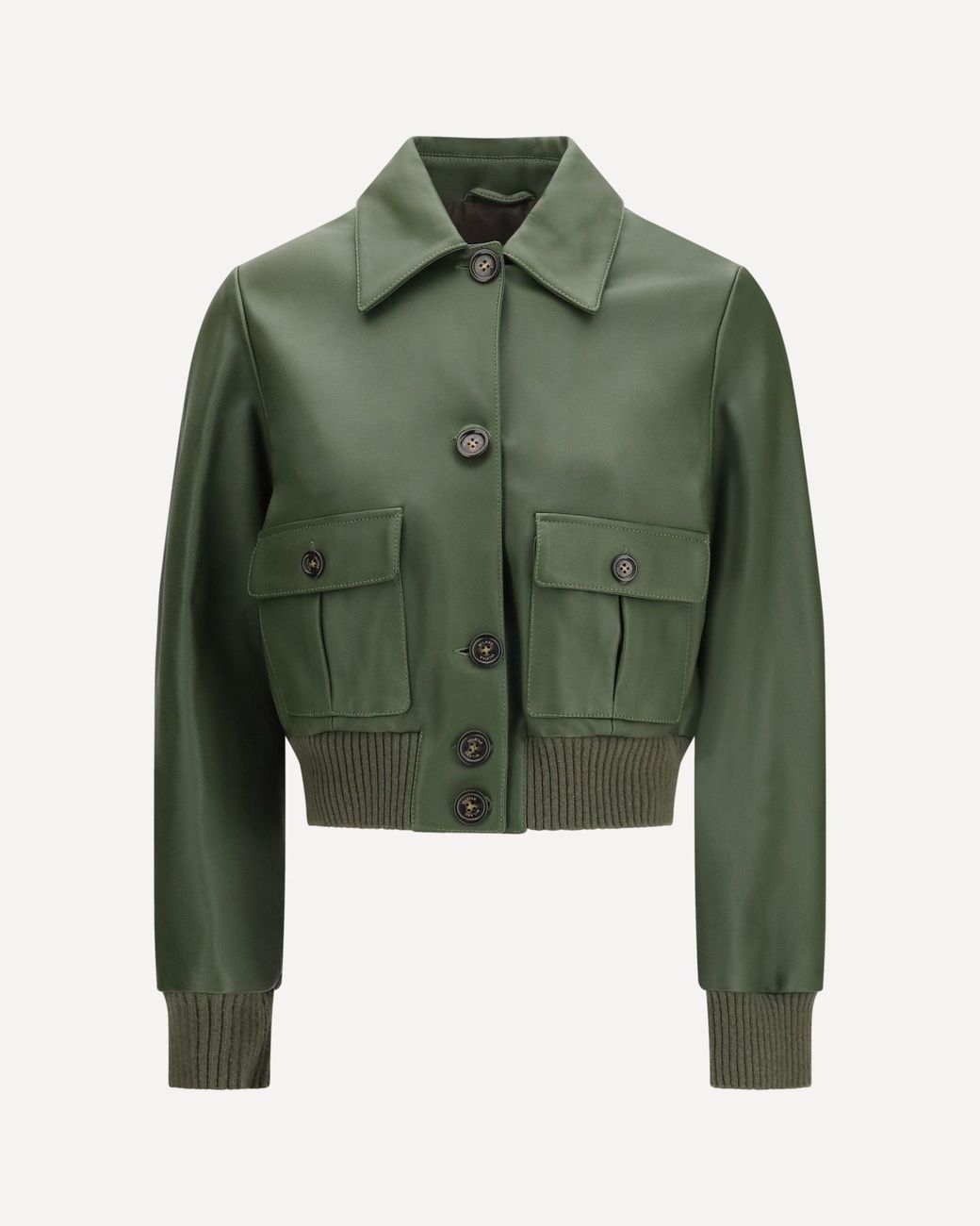 Valstar Green Cropped Nappa Ino Jacket