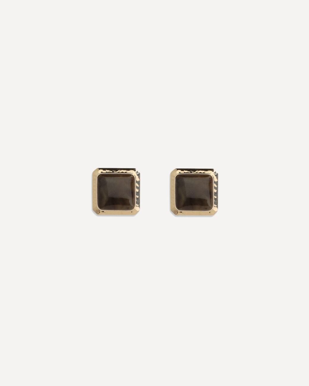 Self-Portrait White Square Enamel Earrings