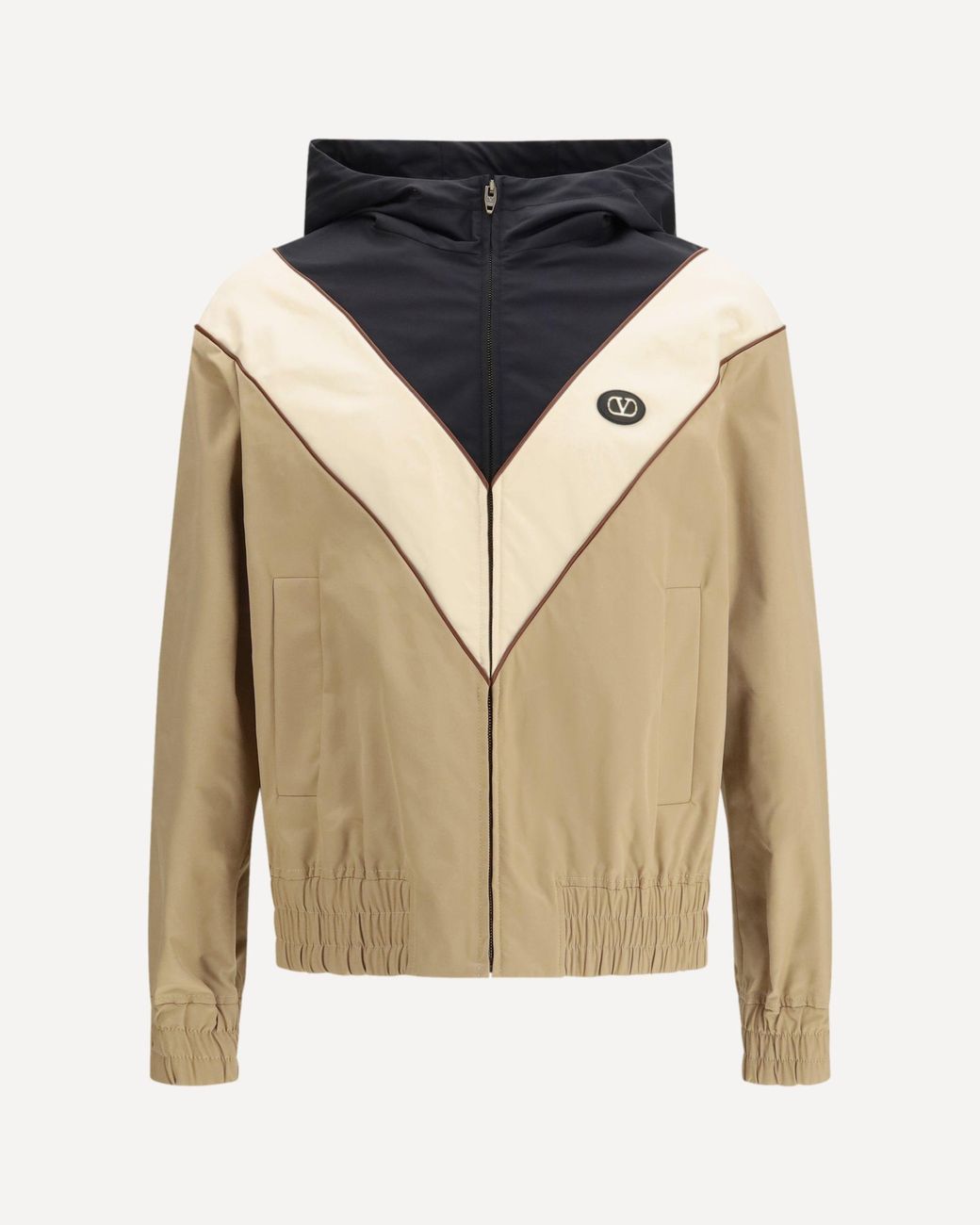 Valentino Blue Nylon Hooded Windbreaker Jacket for men