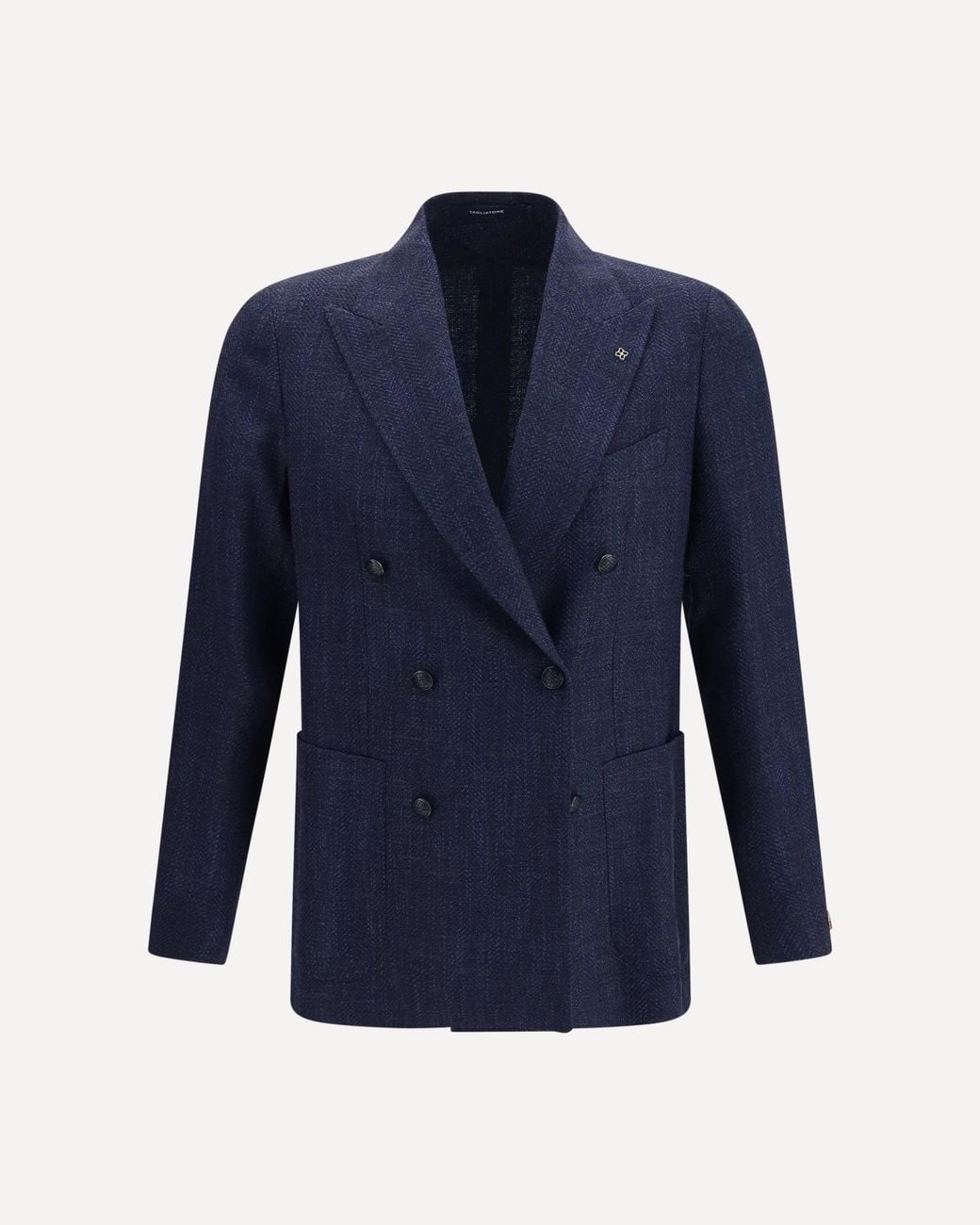 Tagliatore Blue Single-Breasted Blazer With Patch Pockets for men