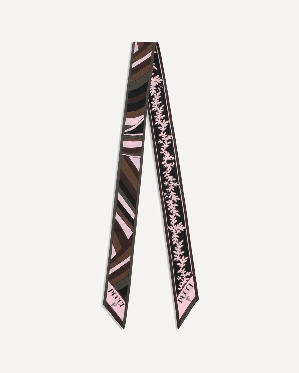 Emilio Pucci White Silk Twill Scarf