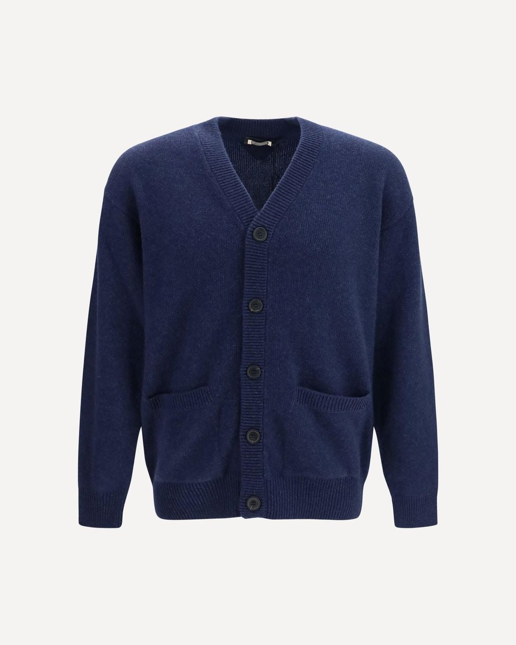Prada Blue V-Neck Re-Cashmere Cardigan for men