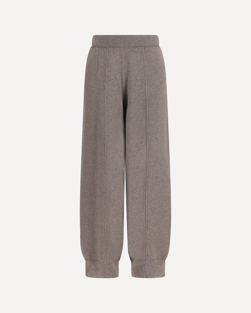 Fabiana Filippi Gray Straight Leg Wool, Silk And Cashmere Knit Pants
