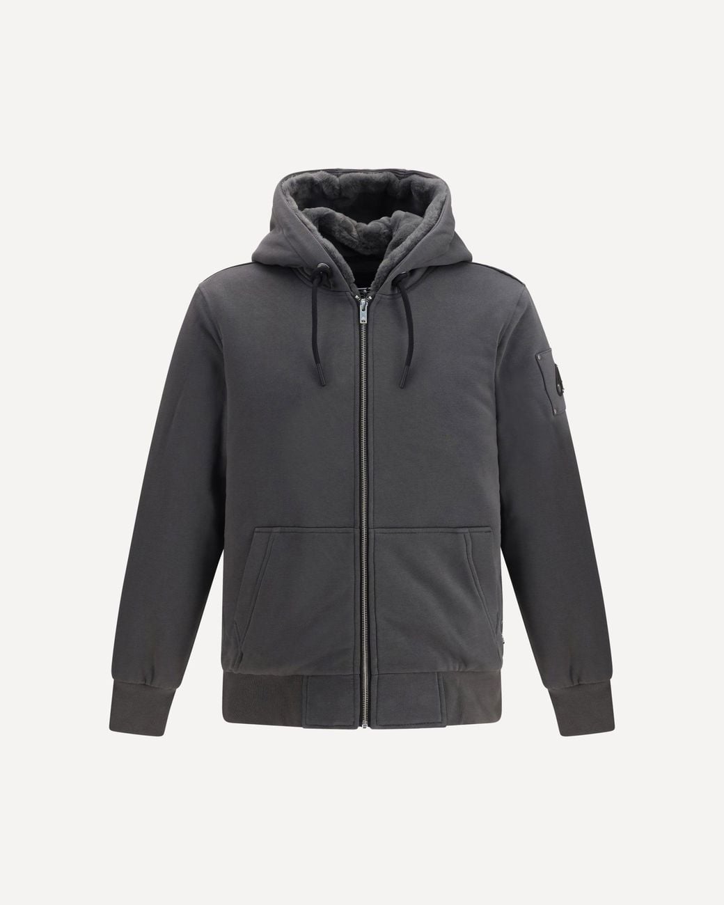 Moose Knuckles Gray Bunny Hooded Sweatshirt for men
