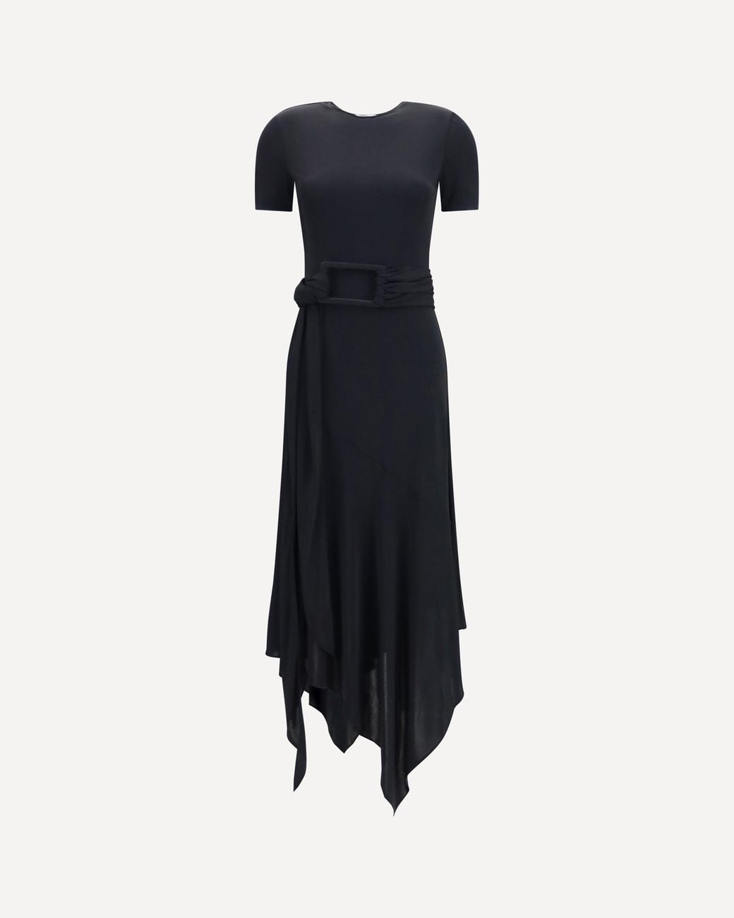 Alaïa Blue Belted Jersey Dress