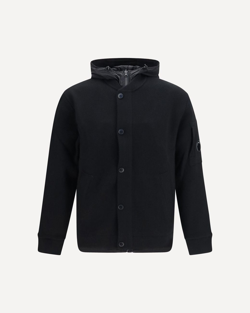 C P Company Blue C. P. Company Reversible Merino Wool And Stretch Nylon Cardigan for men