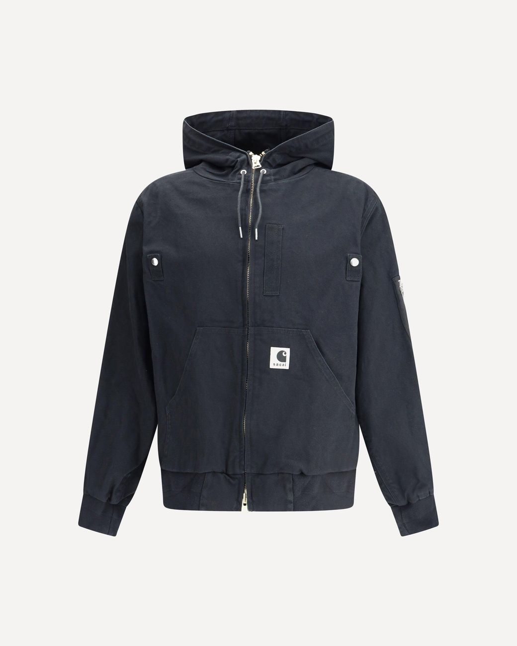 Sacai Washed Duck Hooded Blouson By X Carhartt Wip in Blue for Men